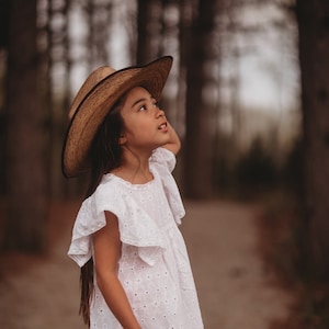 KAI Girls Summer Dress, Girls Floral Dress, Summer Dress, Flower girl dress, Eyelet Dress image 1