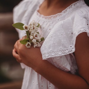 KAI Girls Summer Dress, Girls Floral Dress, Summer Dress, Flower girl dress, Eyelet Dress image 7