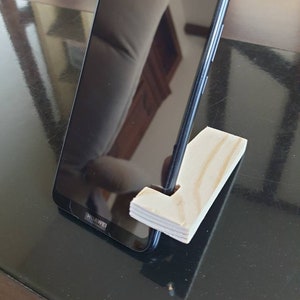 Houten telefoonhouder, mobiele telefoonhouder, pallethouten telefoonhouder.