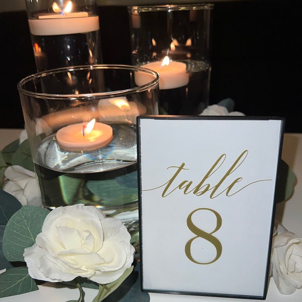 Wedding Table Number Vinyl Ticker Decal, Wedding Center Piece Signage, Bridal Decorations