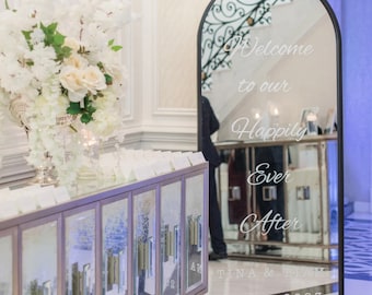 Wedding Welcome Sign Vinyl Decal | Welcome to our Wedding Sign | Wedding Mirror Sign | Custom Wedding Welcome Sign | Wedding Sticker Decal