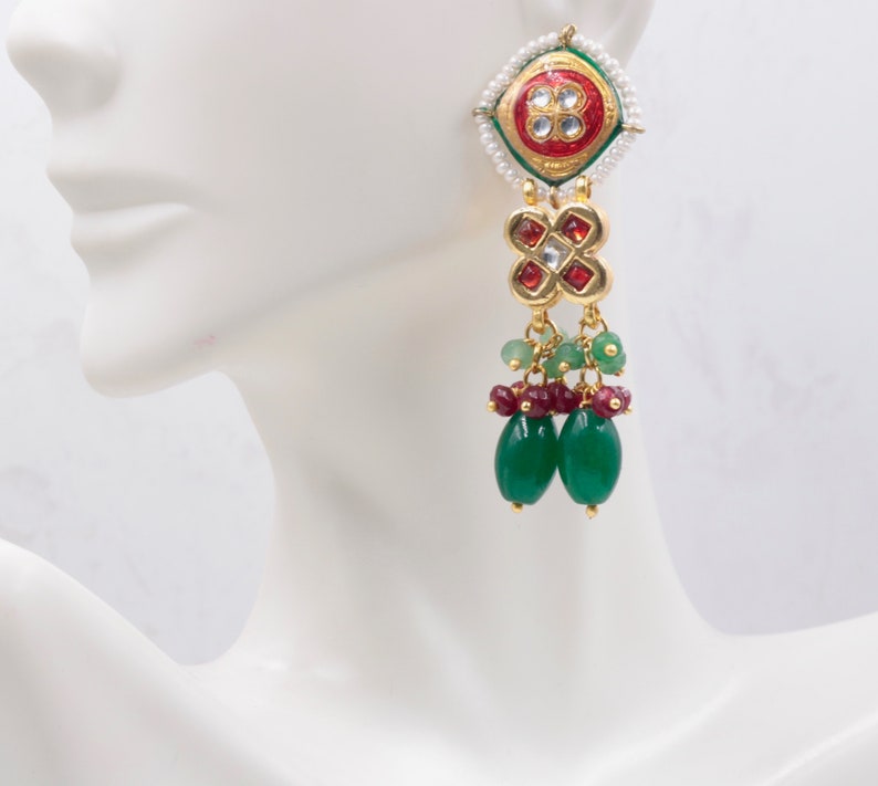 Bollywood Jewelry Indian Jewelry set Indian Handmade jewelry pair Earrings set Indian Party Jewelry Necklace gift for her SKU:114258