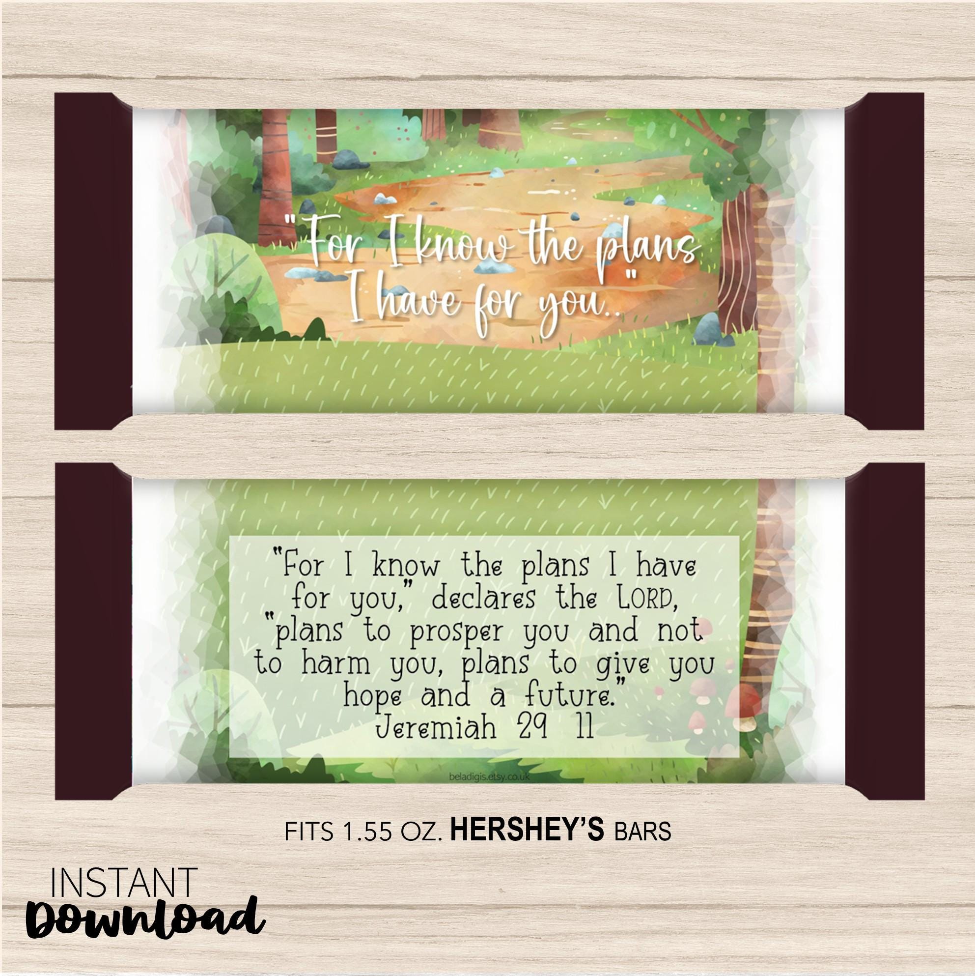 Printable Bible Verse Candy Bar Wrappers | Chocolate Bars | the Plans I ...