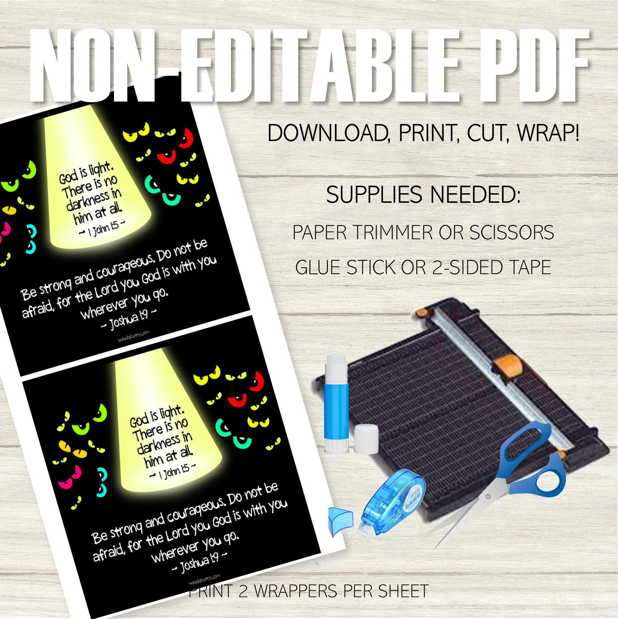 Christian Halloween Candy Bar Wrapper: Printable Bible Verse Chocolate ...