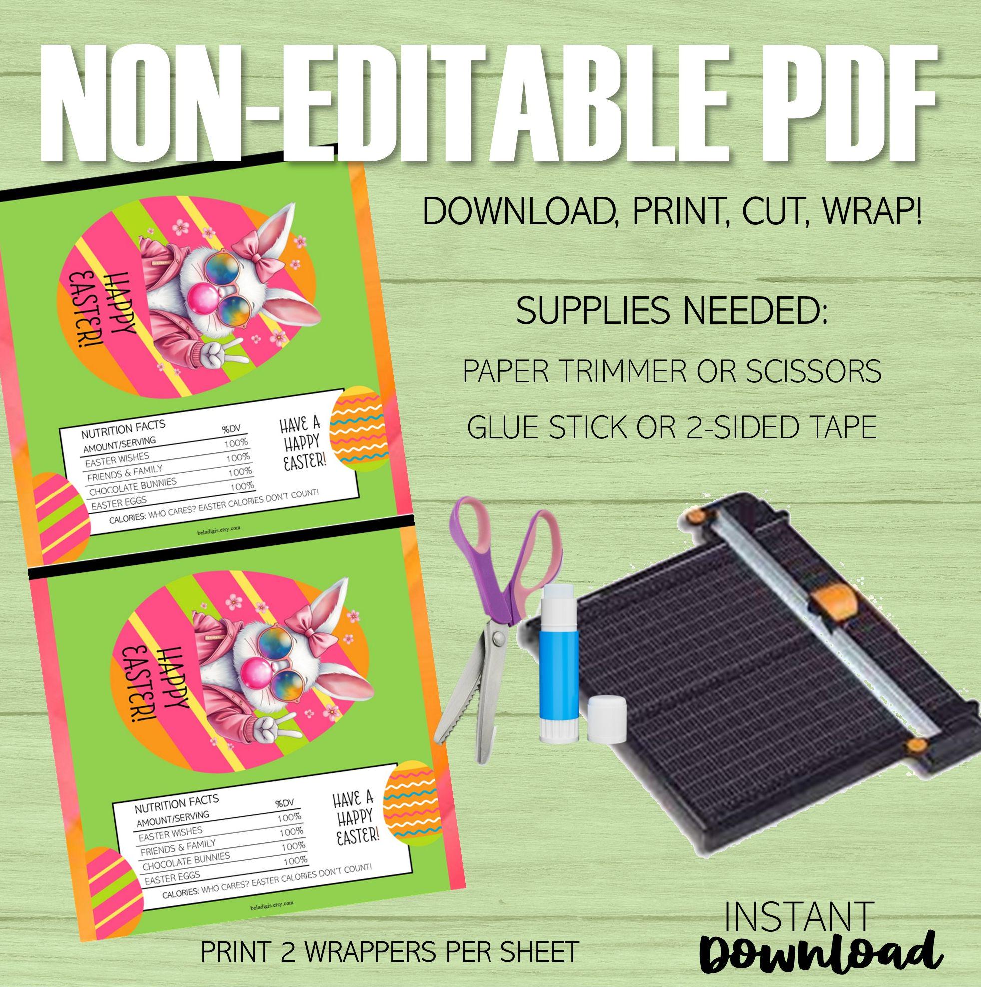 Printable Happy Easter Candy Bar Wrappers | Chocolate Bars | Cool ...