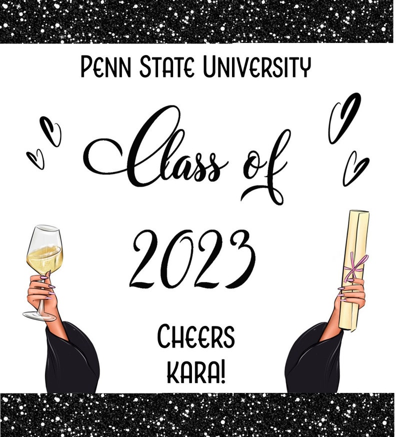 Editable Wine Bottle Labels College Graduation Medical School Digital