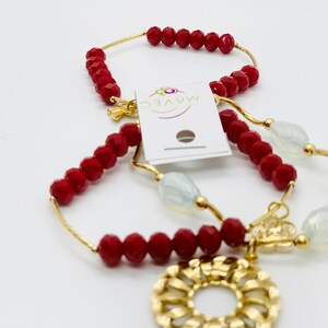 Peruvian Glass Bead Charm Bracelet Set
