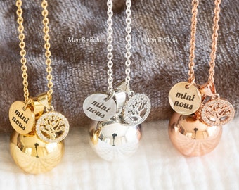 color pregnancy bola of your choice. Mini Us Medal. Stainless steel chain. pregnancy gift idea for mom-to-be. monbobola