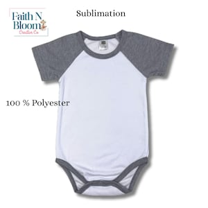 Sublimation Blank Baby Raglan Kurzarm Body Suit (Gelb)