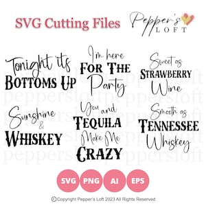 Country Quotes SVG Designs, 6 designs Country concert quotes SVG Cutting File, Cricut svg, Silhouette Cameo, Instant Download