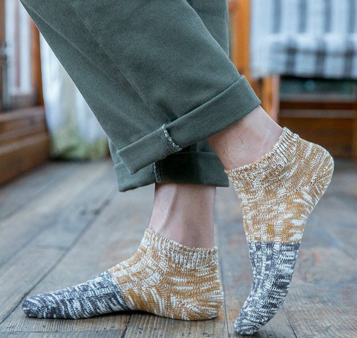 5 Pack Thick Cotton Men Socks Ankle Men Socks Absorbent Etsy Australia