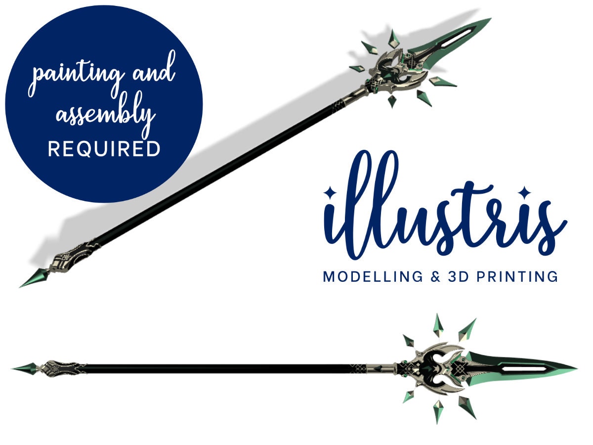 Primordial Jade Winged Spear 3D Printed Kit - Genshin Impact