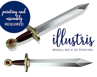 Basic Sword 3D Printed Kit -Toon Hero Cosplay Prop