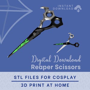 Reaper Scissors STL Files - Anime Inspired Cosplay Prop (Digital Download)