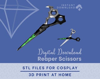 リーパーシザーズ STLファイル - アニメ風コスプレ小道具（デジタルダウンロード）