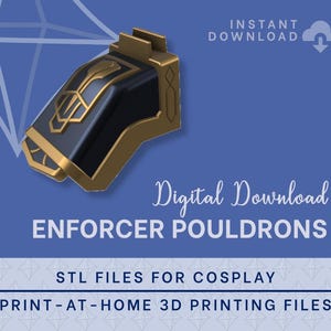 ENFORCER Pouldrons PLIKI STL [Arcane/League of Legends] | Pliki do druku 3D | Natychmiastowe pobieranie