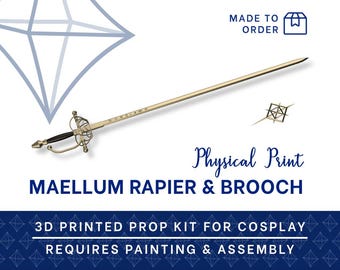 MAELLE Maellum Sword & Brooch 3D PRINTED KIT [Expedition 33] | Cosplay Prop Kit