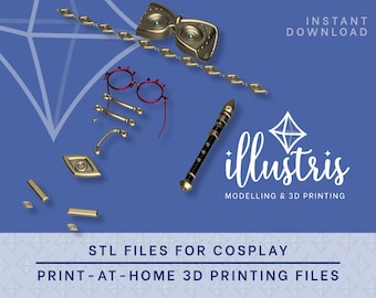 Sassy Scientist Accessory Kit STL Files - Cosplay Accessories (Digital Download)