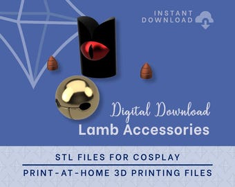 File STL di Lamb Accessories - Accessorio per cosplay di Cult of the Lamb (Download digitale)