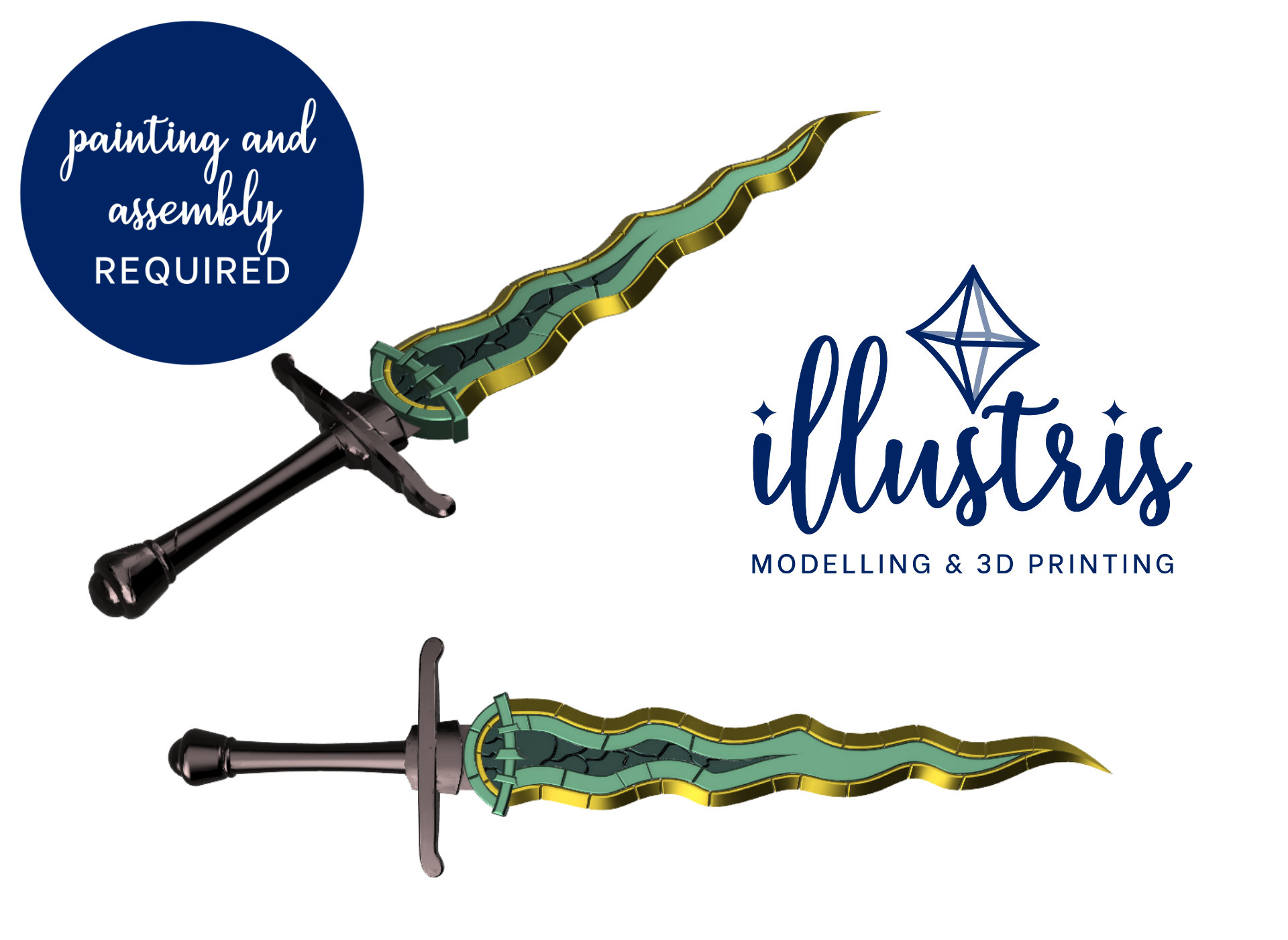 Zonai Captain Reaper Sword 3D Printed Kit - Zelda Tears of the