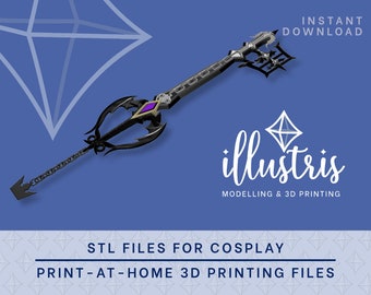 Oblivian Keyblade STL Files - Kingdom Hearts Cosplay Prop (Digital Download)