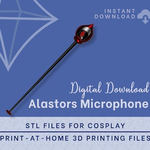 FILE STL per microfono ALASTOR [Hazbin Hotel] Accessorio per cosplay / File di stampa 3D / Accessorio per costumi