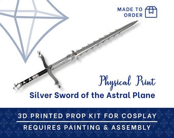 Lae'zel Silver Sword 3D Printed Kit- Baldur's Gate 3 Cosplay Prop