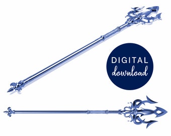Ceremonial Trident STL Files - Cosplay Prop (Digital Download)