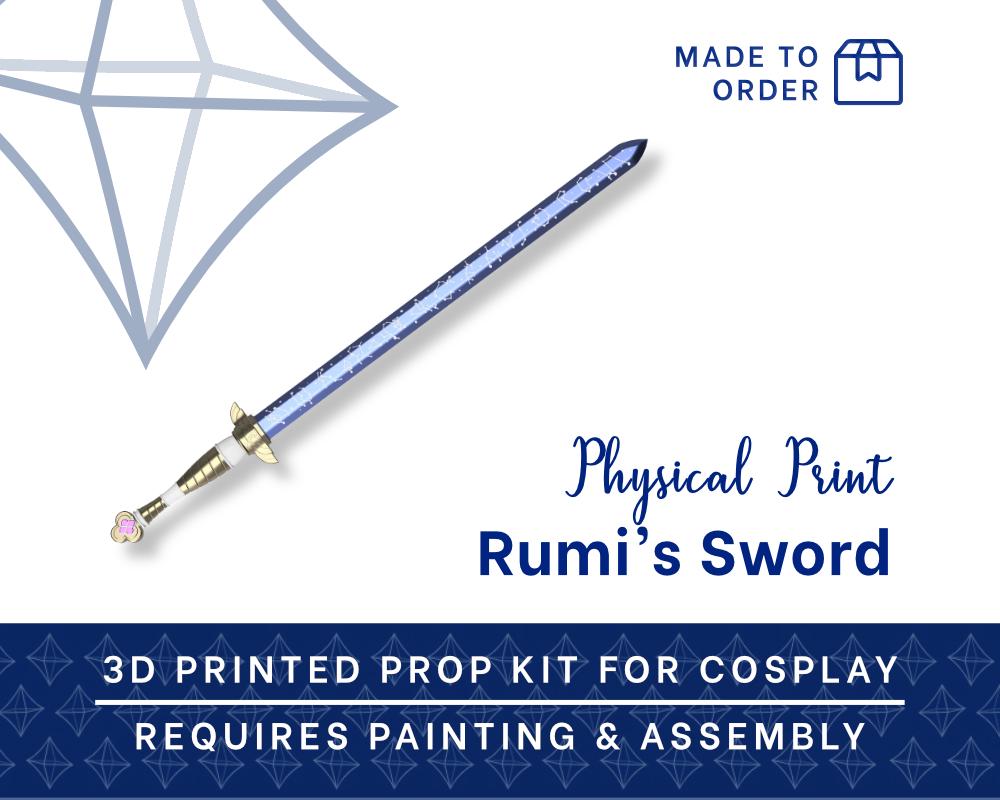 Épée R-umi KP-OP Imprimée En 3D - Accessoire Cosplay Anime Hunters, 71 Cm, Matériau ABS