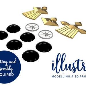 GARREG Mach Brooch Accessories  3D Printed Kit [Fire Emblem Three Houses] Cosplay Prop