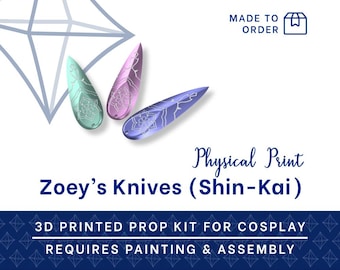 Zoey Knives 3D Printed Kit - Kpop Demon Hunters Cosplay Prop