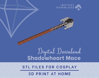Shadowheart Start Mace STL Dateien - Baldur's Gate 3 Cosplay Prop (Digitaler Download)
