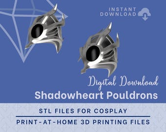 Shadowheart Schulterplatte Rüstung STL Dateien - Baldur's Gate 3 Cosplay Accessoire (Digitaler Download)