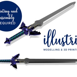 LINK Master Sword Kit stampato in 3D [The Legend of Zelda: Breath of the Wild] Cosplay Prop