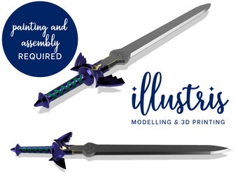 Link Master Sword 3D Printed Kit - Zelda Breath of the Wild Cosplay Accessory