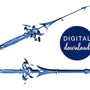 LINK Zora Sword STL FILES [The Legend of Zelda: Breath of the Wild] Cosplay Prop | 3D Print files