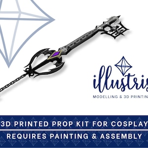 Oblivion Keyblade 3D PRINTED KIT [Kingdom Hearts] Cosplay Prop