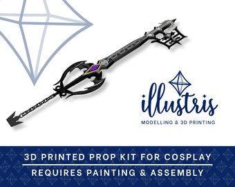 Oblivian Keyblade 3D Printed Kit - Kingdom Hearts Cosplay Prop