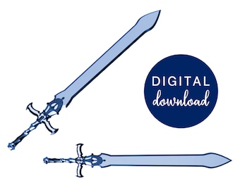 IKE Ragnell Sword STL FILES [Fire Emblem: Path of Radiance] Cosplay Prop | 3D Print files