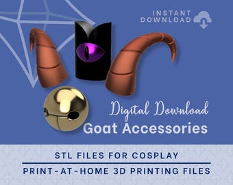 Ziege Zubehör STL Dateien - Cult of the Lamb Cosplay (Digitaler Download)