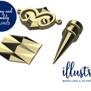 HOUSE LEADERS Brooch Kits 3D Printed Kit [Fire Emblem Three Houses] Cosplay Prop