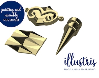 Kits de broches de líderes de casas impresos en 3D - Accesorio de cosplay de Fire Emblem: Three Houses