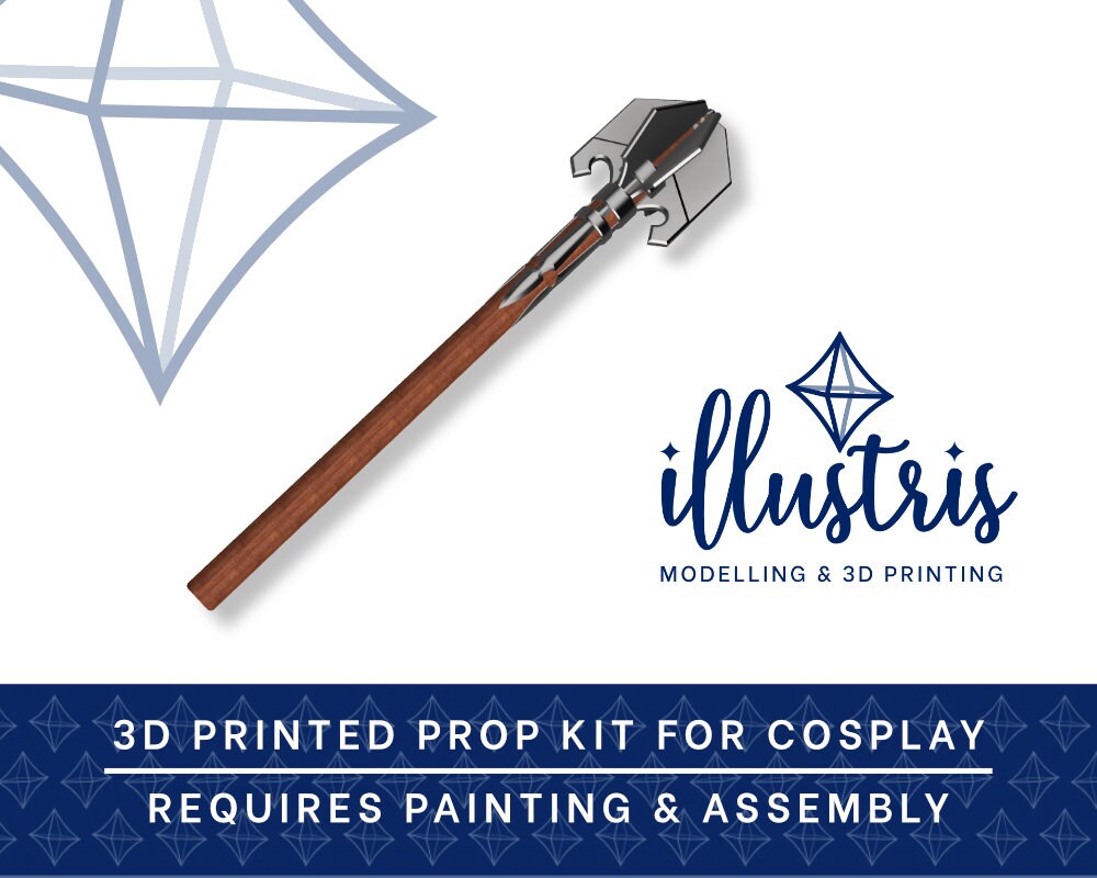 SHADOWHEART Mace 3D Printed Kit (Baldur's Gate 3) Cosplay Prop