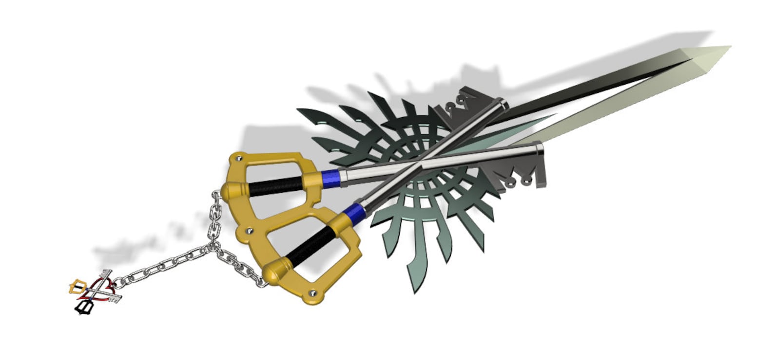 Xblade Keyblade 3D PRINTED KIT kingdom Hearts Etsy