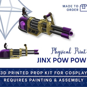 JINX Minigun (Pow Pow) Motorised! 3D PRINTED KIT [Arcane] | Cosplay Prop | Electronics Pre-installed