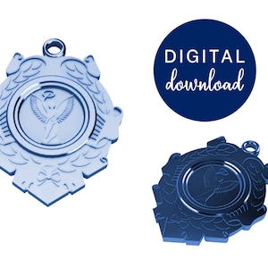 White  Angel Fob Medal STL FILES Cosplay Prop | 3D Print files