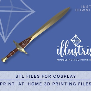 RIPTIDE Sword STL Files Cosplay Prop | 3D Print files