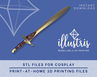RIPTIDE Sword STL Files Cosplay Prop | 3D Print files