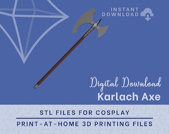 Karlach Starter Axe STL Files - Baldur's Gate 3 Cosplay Prop (Digital Download)