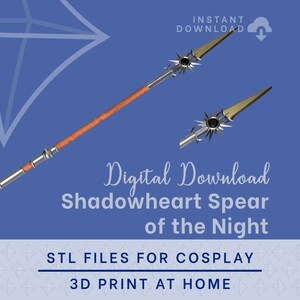 Archivos STL de Lanza de la Noche de Corazón Sombrío - Accesorio de cosplay de Baldur's Gate 3 (Descarga digital)